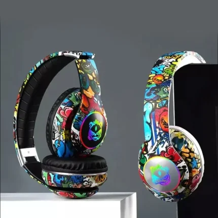 Graffiti Bluetooth Headphones LED Light Game