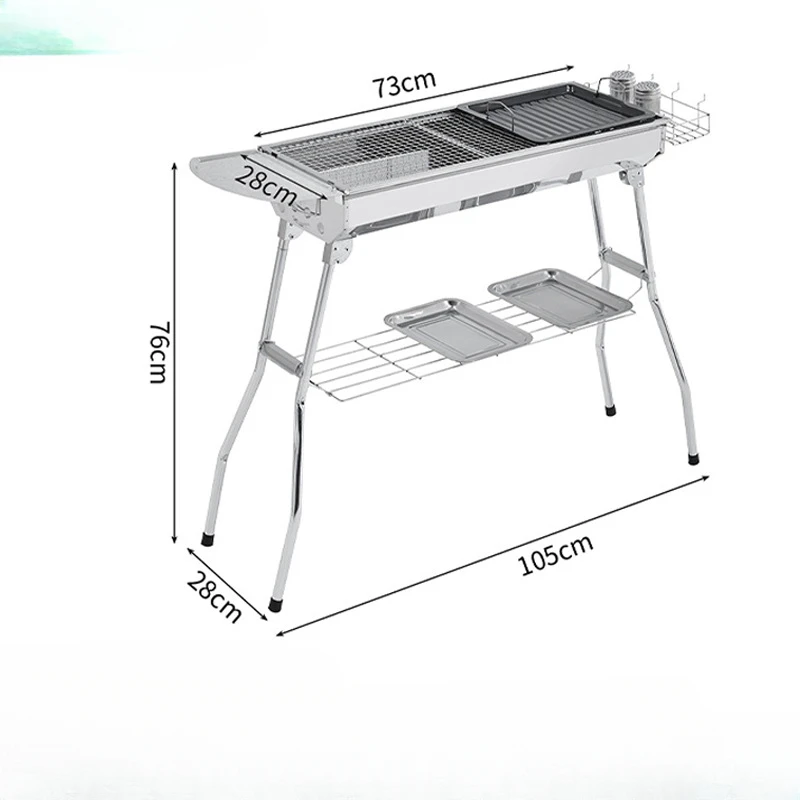 kf-S6efb45332f494ce9ab8237dbf1eaff9bs Outdoor Stainless Steel Charcoal Grill - Image 1