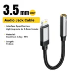 Lightning jack Audio Adapter Headphone Aux Cable